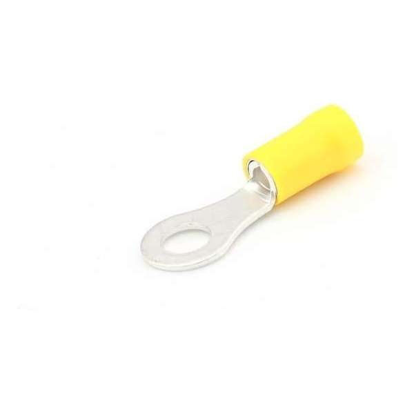 Ringkabelschoen 2.5-6.0mm² geel Ø 6.4mm - per 50 Ringkabelschoen 2.5-6.0mm² geel Ø 6.4mm - per 50