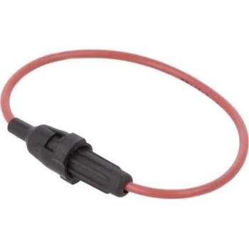 Mini Glas zekeringhouder met kabel - Max. 6.3A