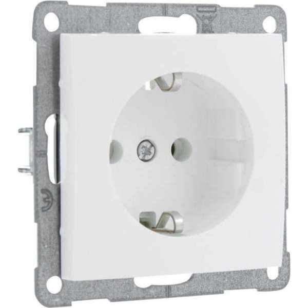 Smartwares S2 Inbouw Wandcontactdoos - 1-voudig - Randaarde - Polarwit Smartwares S2 Inbouw Wandcontactdoos - 1-voudig - Randaarde - Polarwit