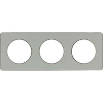 Schneider Electric Odace afdekraam 3-voudig aluminium