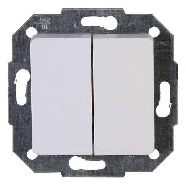 KOPP model Cadiz, dubbele wipschakelaar serie, inbouw | WIT