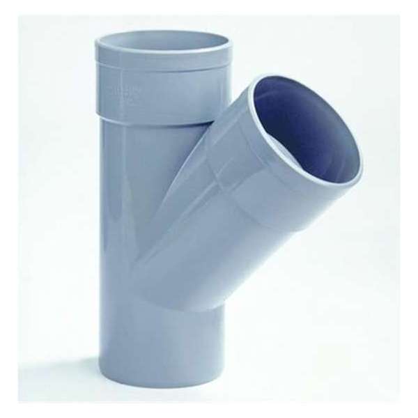 Dyka T-stuk met 2x lijmmof en 1x spie 45° PVC grijs keurmerk BRL52100 50mm Dyka T-stuk met 2x lijmmof en 1x spie 45° PVC grijs keurmerk BRL52100 50mm