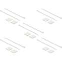 DeLOCK Tie-wraps 300 x 4,8mm (10 stuks) met zelfklevende houders (10 stuks) / transparant