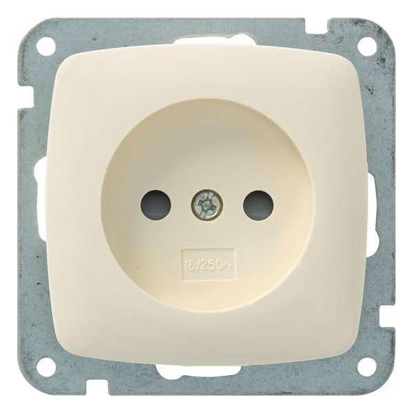 PLIEGER inbouw wandcontactdoos | Aurora | zonder randaarde | creme PLIEGER inbouw wandcontactdoos | Aurora | zonder randaarde | creme