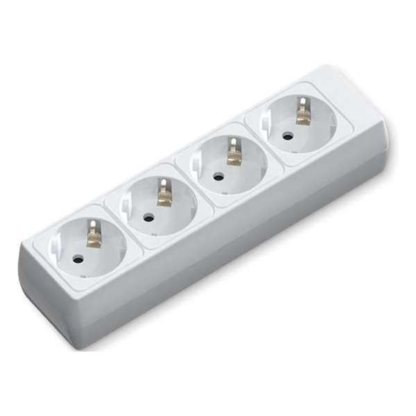 Verlengsnoer - Aigi Bovun - 3680W - 4 Stopcontacten - Wit - Zonder Snoer/Kabel | Nederland Verlengsnoer - Aigi Bovun - 3680W - 4 Stopcontacten - Wit - Zonder Snoer/Kabel | Nederland