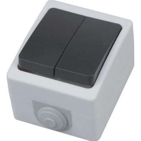 Serieschakelaar - Opbouw - Dubbel - Waterdicht IP54 - BES LED Serieschakelaar - Opbouw - Dubbel - Waterdicht IP54 - BES LED