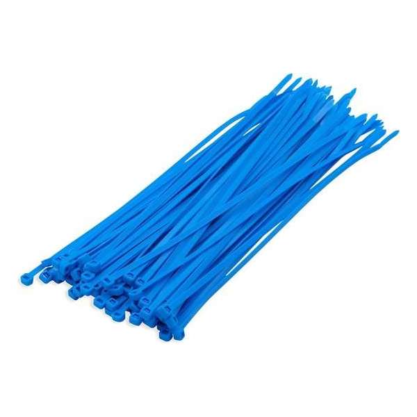 200x stuks kabelbinder / kabelbinders nylon blauw 10 x 0,25 cm - bundelbanden - tiewraps / tie ribs / tie rips 200x stuks kabelbinder / kabelbinders nylon blauw 10 x 0,25 cm - bundelbanden - tiewraps / tie ribs / tie rips