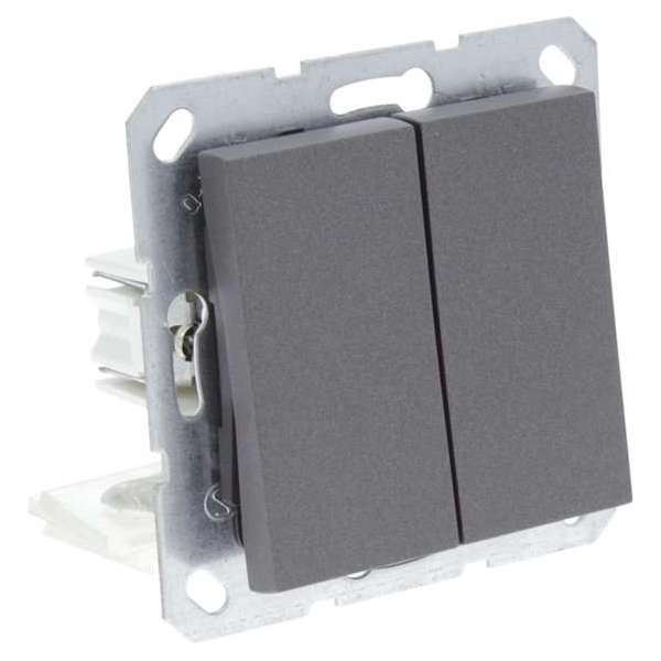 Q-Link S-Line schakelaar - inbouw - serie - antraciet Q-Link S-Line schakelaar - inbouw - serie - antraciet