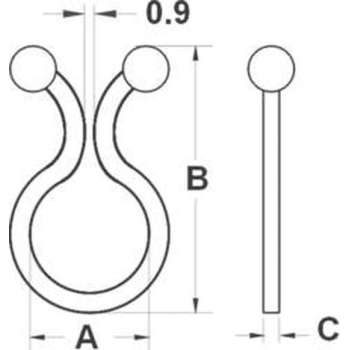 TRU COMPONENTS TC-TT18-20203 Kabelbundelaar 1593082 Bundel-Ø (bereik) 16.20 mm (max) Natuur 20 stuk(s)