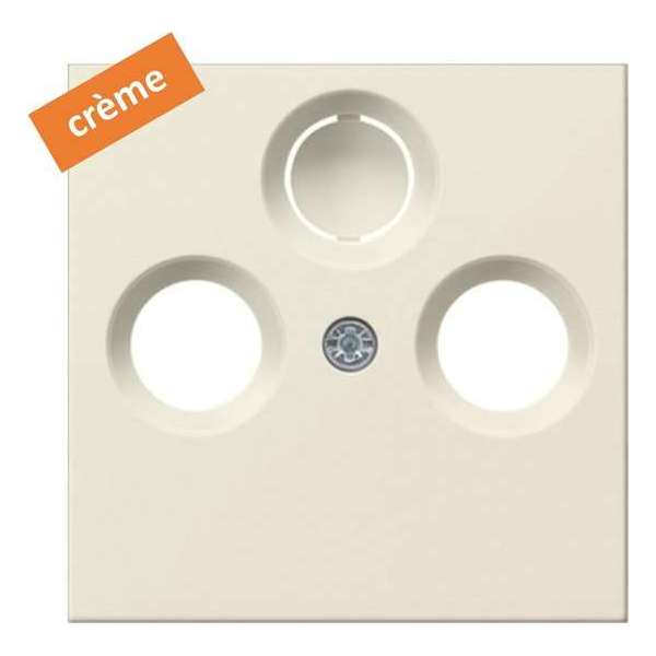 GIRA systeem 55 - centraalplaat antenne / coax - creme GIRA systeem 55 - centraalplaat antenne / coax - creme
