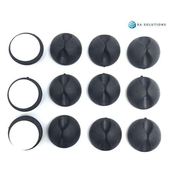 Siliconen Kabelclips | 6 Stuks | Zelfklevend | Kabel Houder | Kabelbinder | Zwart | Siliconen Kabelclips | 6 Stuks | Zelfklevend | Kabel Houder | Kabelbinder | Zwart |