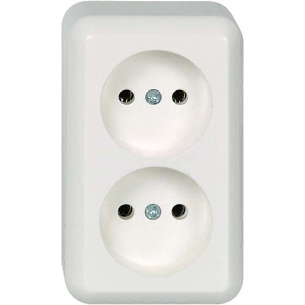 Stopcontact - Opbouw - 2V - Polarwit - Contura - Schneider Electric - 395904 Stopcontact - Opbouw - 2V - Polarwit - Contura - Schneider Electric - 395904