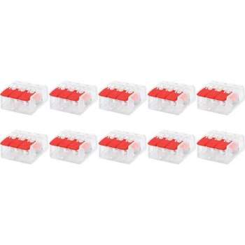 Lasklem Slim Set 10 Stuks - 3 Polig met Klemmetjes - Rood - BES LED