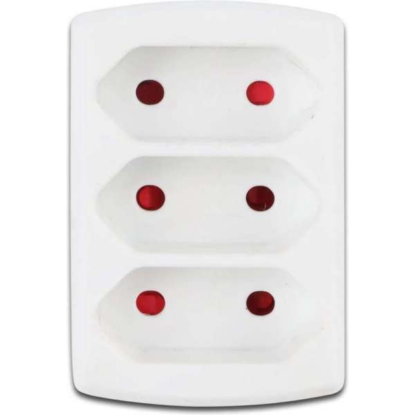 Stekker - Aigi Vonkya - 3680W - 3 Stopcontacten - Mat Wit - Kunststof | Nederland - BSE Stekker - Aigi Vonkya - 3680W - 3 Stopcontacten - Mat Wit - Kunststof | Nederland - BSE