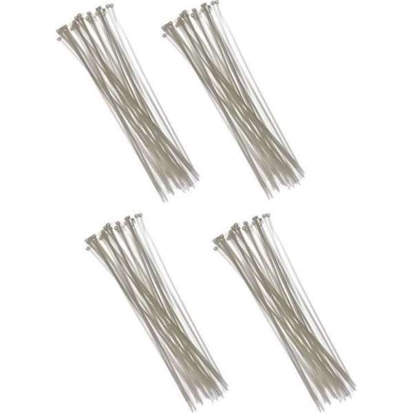 400x kabelbinders tie-wraps - 3,6 x 200 mm - witte tie-ribs 400x kabelbinders tie-wraps - 3,6 x 200 mm - witte tie-ribs