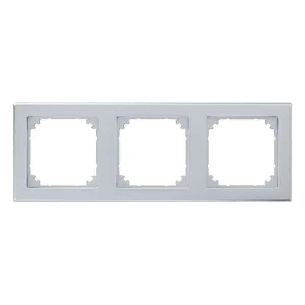 MERTEN System M-plan afdekraam | 3-voudig | aluminium / zilver MERTEN System M-plan afdekraam | 3-voudig | aluminium / zilver