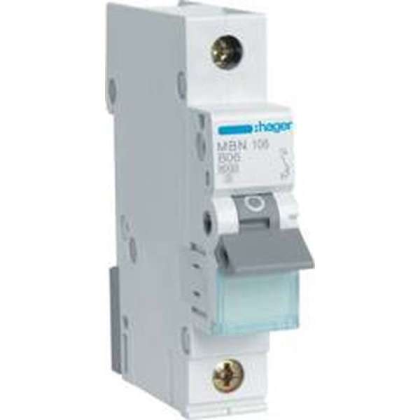 Hager MBN106 MBN106 Zekeringautomaat 1-fasig 6 A 230 V, 400 V Hager MBN106 MBN106 Zekeringautomaat 1-fasig 6 A 230 V, 400 V