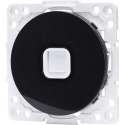 Telefoon Stopcontact - Wandcontactdoos - Aigi Jura - Inbouw - Rond - Kunststof - 1-voudig RJ11 - Zwart