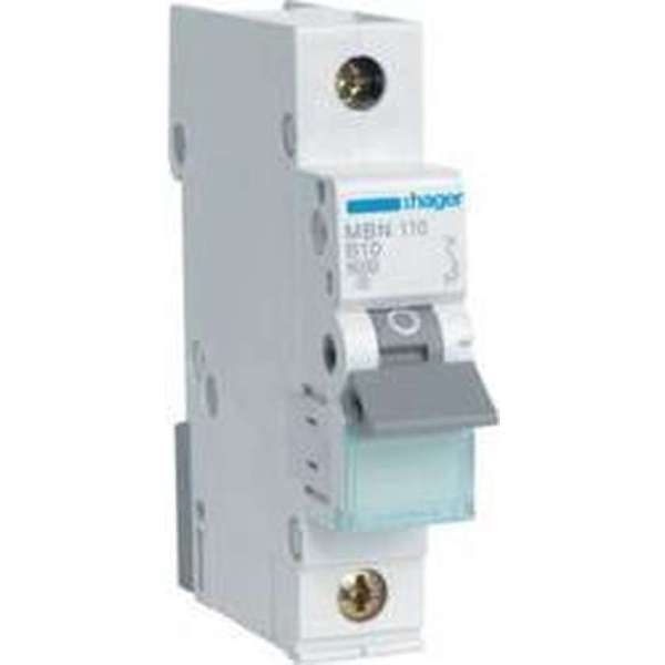 Hager MBN110 Zekeringautomaat 1-polig 10 A Hager MBN110 Zekeringautomaat 1-polig 10 A