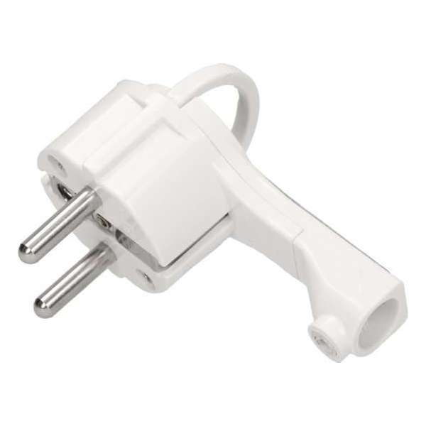 Platte compacte haakse stroomstekker - Wit Platte compacte haakse stroomstekker - Wit