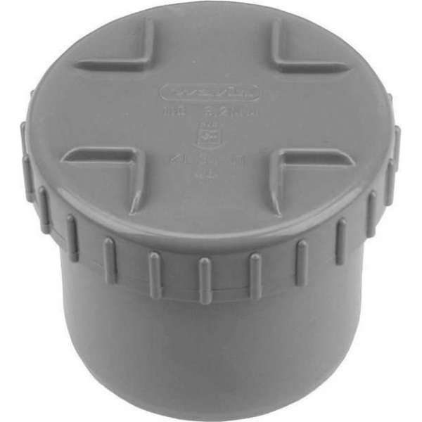 Wavin PVC lijm einddop met schroefdeksel in hulpstuk 40mm Wavin PVC lijm einddop met schroefdeksel in hulpstuk 40mm