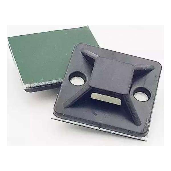 TT-products zelfklevende houder voor Tie-wraps 25 x 25mm (10 stuks) zwart TT-products zelfklevende houder voor Tie-wraps 25 x 25mm (10 stuks) zwart