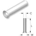 Tirex ongeïsoleerde adereindhulzen - 100 stuks - 0,75 mm²