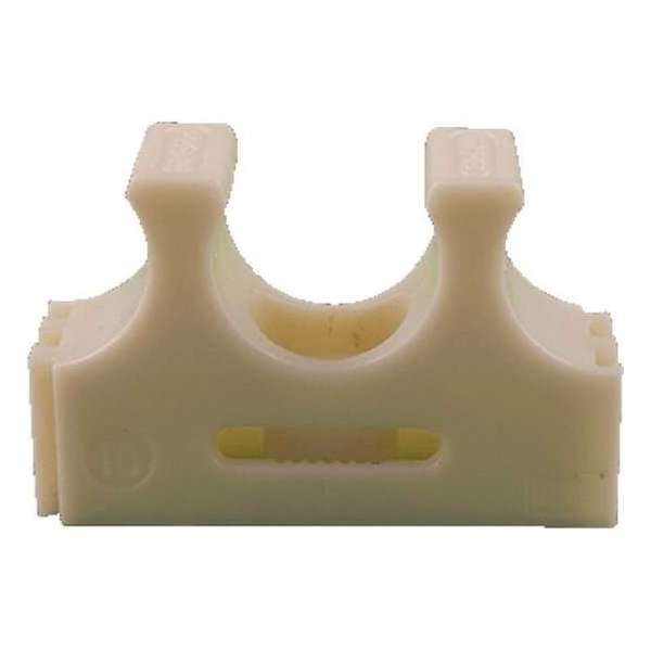 MEPA kabelbuisklem KB2, kunstst, cr\xe8me, v/buisdiam 19mm, koppelbaar MEPA kabelbuisklem KB2, kunstst, cr\xe8me, v/buisdiam 19mm, koppelbaar