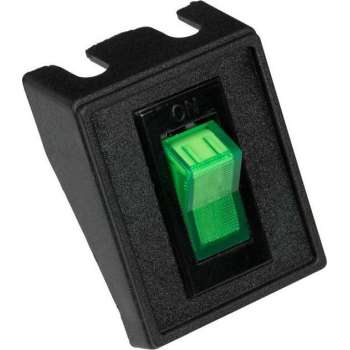 Wipschakelaar groen met lampje