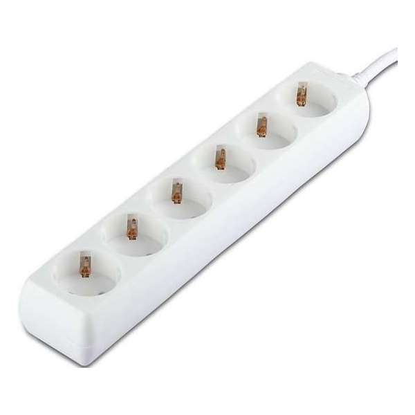 Verlengsnoer - Viron Serino - 3680W - 6 Stopcontacten - 1.5 Meter - Wit | Nederland - BSE Verlengsnoer - Viron Serino - 3680W - 6 Stopcontacten - 1.5 Meter - Wit | Nederland - BSE