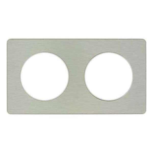 Schneider Electric Odace afdekraam 2-voudig Aluminium/Wit Schneider Electric Odace afdekraam 2-voudig Aluminium/Wit