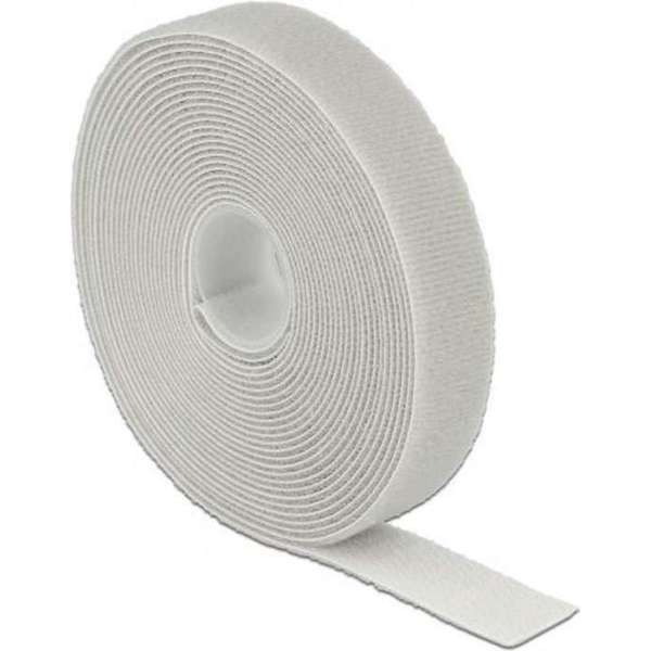 DELOCK Klett-Kabelbinder 20mm x 5m rol grijs DELOCK Klett-Kabelbinder 20mm x 5m rol grijs