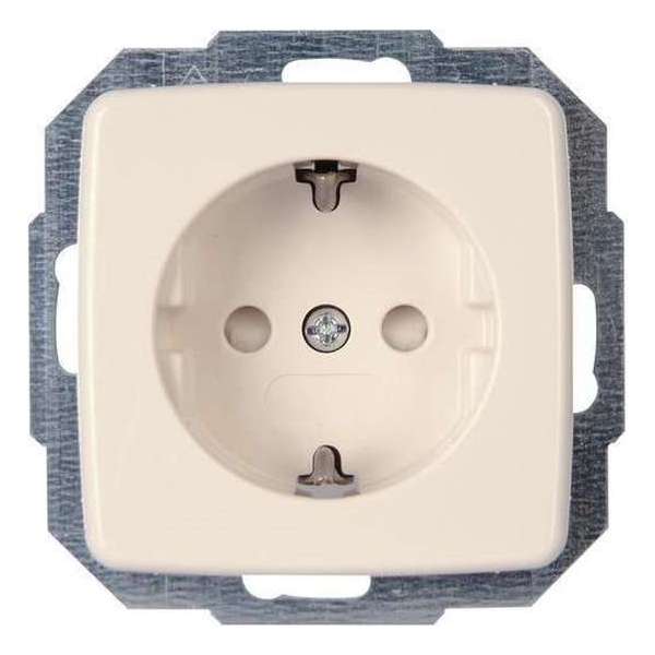 KOPP wandcontactdoos met randaarde inbouw, model Rivo | wit KOPP wandcontactdoos met randaarde inbouw, model Rivo | wit