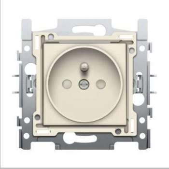 NIKO Original Cream inbouw stopcontact - penaarde -  enkelvoudig