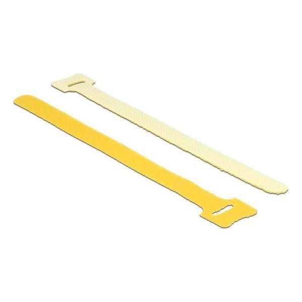 Kabelbinder Delock klittenband 200mm 10Stk geel