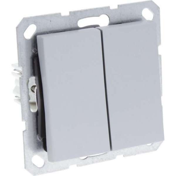 Q-Link S-Line schakelaar - inbouw - serie - aluminium Q-Link S-Line schakelaar - inbouw - serie - aluminium
