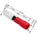 Kabelschoen Rond Rood - Insteekbreedte 4 mm Lengte 21 mm - 100 Stuks