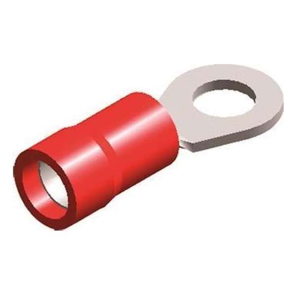 Half-geïsoleerde kabeloog - M3 - rood - 10 stuks Half-geïsoleerde kabeloog - M3 - rood - 10 stuks