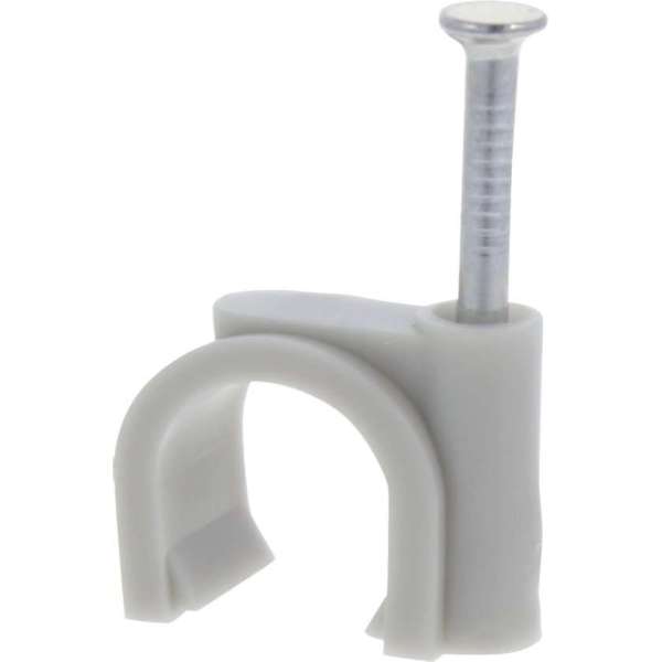 Q-Link kabelclip – rond – 14 mm – grijs – 50 stuks Q-Link kabelclip – rond – 14 mm – grijs – 50 stuks