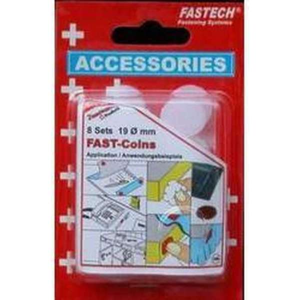 FASTECH® 685-010 Klittenband punten Om vast te plakken Hotmelt Haak- en lusdeel (Ø) 20 mm Wit 8 paar FASTECH® 685-010 Klittenband punten Om vast te plakken Hotmelt Haak- en lusdeel (Ø) 20 mm Wit 8 paar