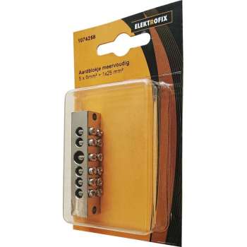ELEKTROFIX aardblokje meervoudig 5 x 6mm² + 1 x 25mm²