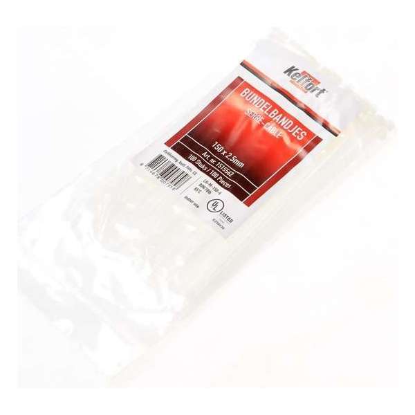 Bundelbandje transparant 140 x 2.5mm Bundelbandje transparant 140 x 2.5mm