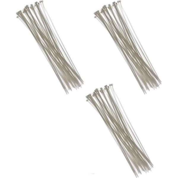 300x kabelbinders tie-wraps - 3,6 x 200 mm - witte tie-ribs 300x kabelbinders tie-wraps - 3,6 x 200 mm - witte tie-ribs