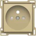 Niko - Centraalplaat stopcontact + penaarde + kinderveiligheid 28,5MM alu gold coated - 221-66601