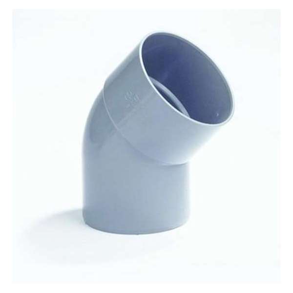 Dyka Bocht 1x lijmmof 1x spie 45° PVC keurmerk BRL52100 32mm Dyka Bocht 1x lijmmof 1x spie 45° PVC keurmerk BRL52100 32mm