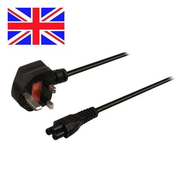 Valueline UK Stroomkabel met C5 plug - zwart - 3 meter Valueline UK Stroomkabel met C5 plug - zwart - 3 meter