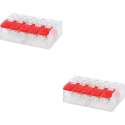 Lasklem Slim Set 2 Stuks - 5 Polig met Klemmetjes - Rood