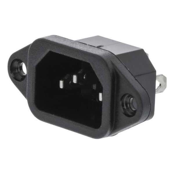 Stroomstekker Male Power PVC - Zwart Stroomstekker Male Power PVC - Zwart