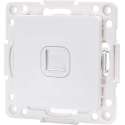 Telefoon Stopcontact - Wandcontactdoos - Igan Jura - Inbouw - Vierkant - Kunststof - 1-voudig RJ11 - Wit
