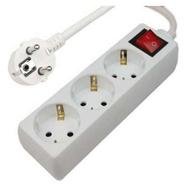 Techtube Pro - Stekkerdoos 3 voudig - 1.5 meter - Wit Techtube Pro - Stekkerdoos 3 voudig - 1.5 meter - Wit